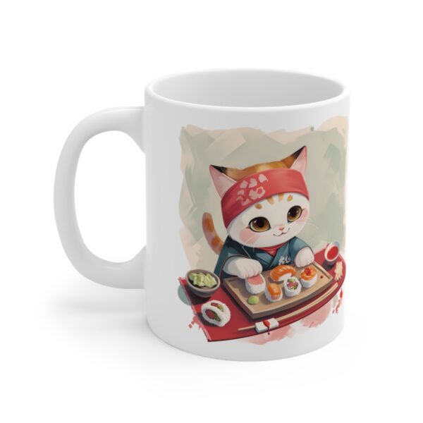 Sushi Kitty - Ceramic Mug 11oz - Image 3