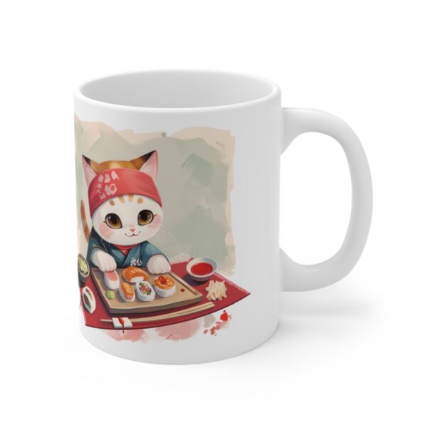 Sushi Kitty - Ceramic Mug 11oz - Image 4