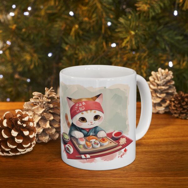 Sushi Kitty - Ceramic Mug 11oz - Image 9