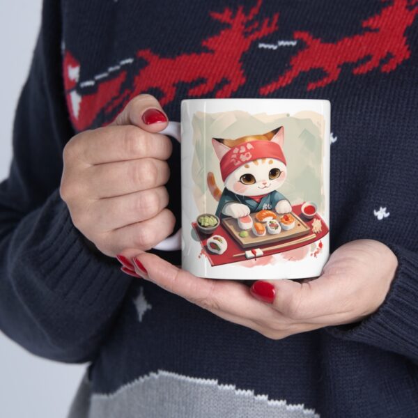 Sushi Kitty - Ceramic Mug 11oz - Image 11