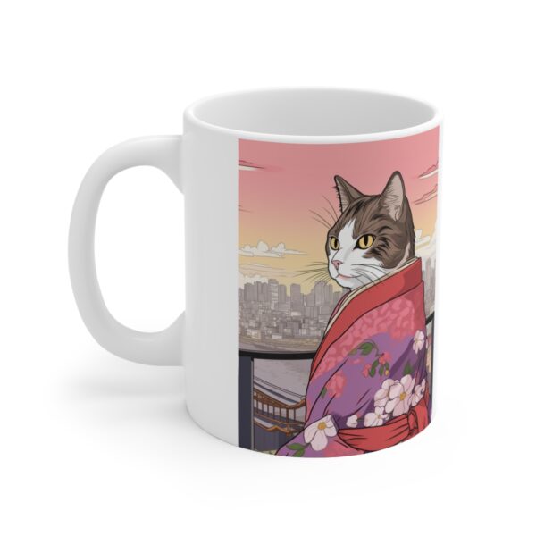Kimono Cat Ceramic Mug 11oz - Image 3