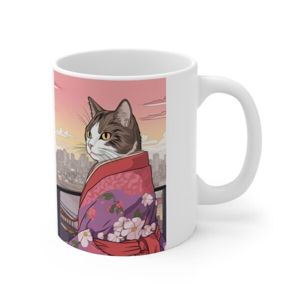 Kimono Cat Ceramic Mug 11oz - Image 4