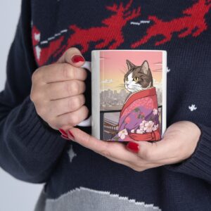 Kimono Cat Ceramic Mug 11oz