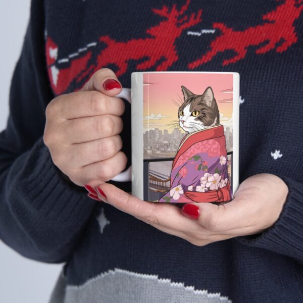 Kimono Cat Ceramic Mug 11oz