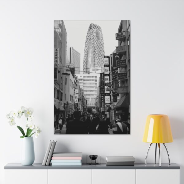 Shinjuku Afternoon - Back and White Canvas Gallery Wraps - Image 5